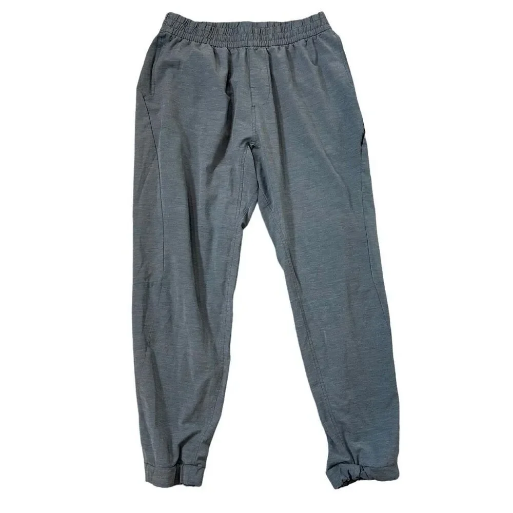 Prana Joggers Pants Large Men’s West Edge Stretch Blue Gray Organic Cotton Blend